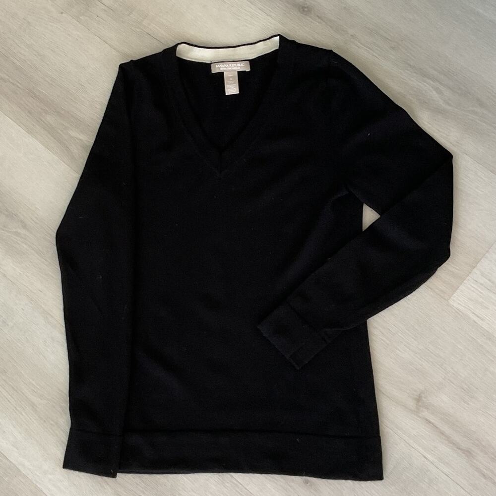 Banana Republic Cashmere V-Neck Sweater Womens Small